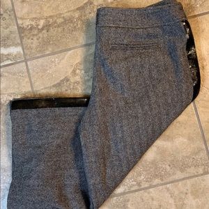 Tweed crop pants with sequin detail